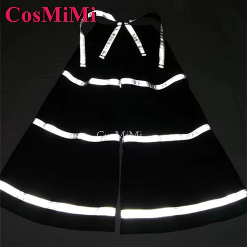 CosMiMi موضة ثلاث دوائر شبح الرقص السراويل تأثيري حلي جرس قيعان AUS نمط قاتمة ريبر فات السراويل بنطلون عاكس