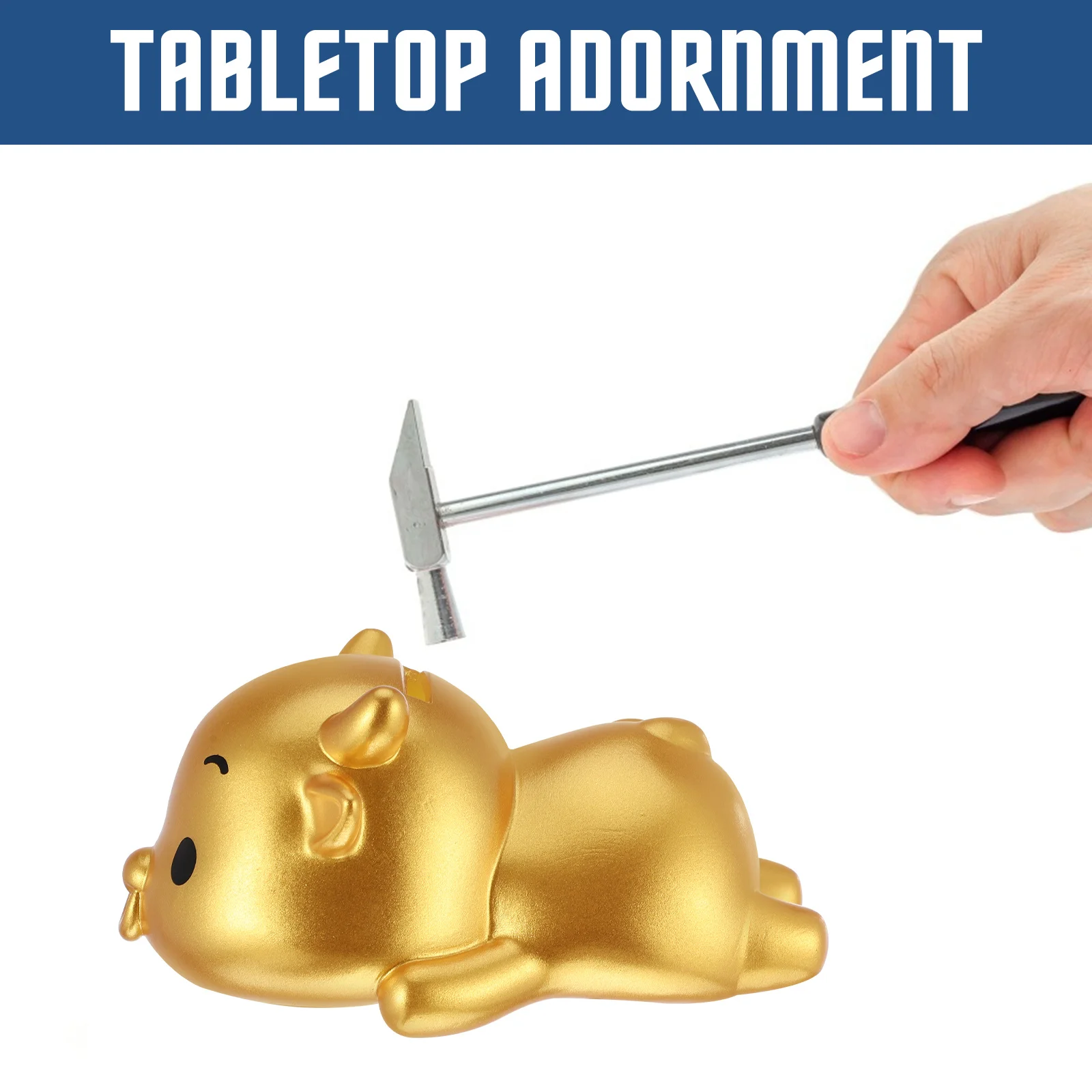 

Cartoon Cow Money Pot Premium Material Ox Shape Saving Pot Desktop Ornament Home Tabletop Adornment Coin Container