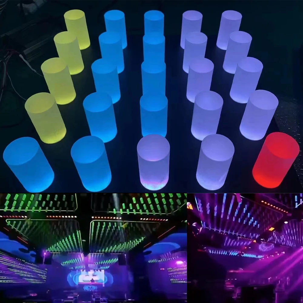 DC12V Bar/KTV LED Light Guide Column Acrylic Atmosphere Light for Ceiling Decor RGB Multi-color Addressable Club/Lounge/ Party