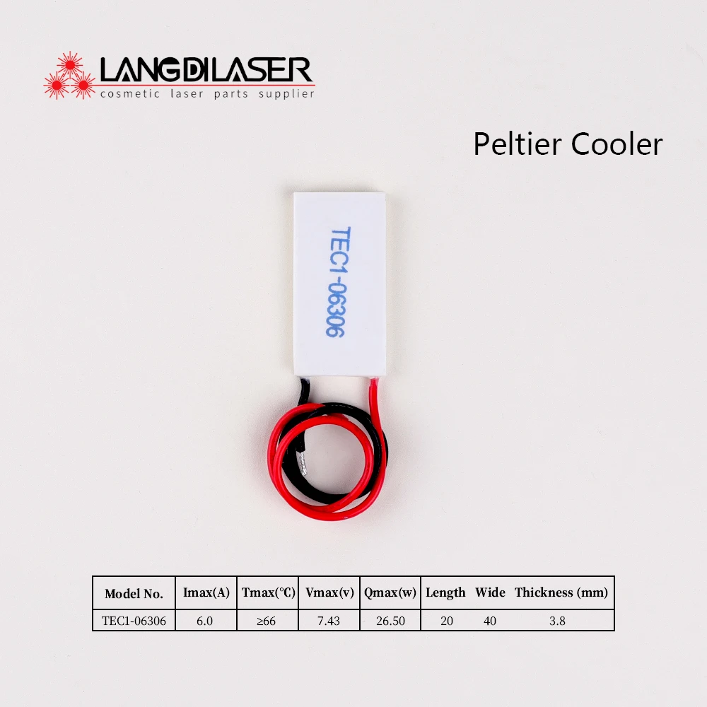 Peltier Cooling Plate TEC1-6306 / IPL Machine / Size: 20*40*3.8mm / Peltier Cooling Paths