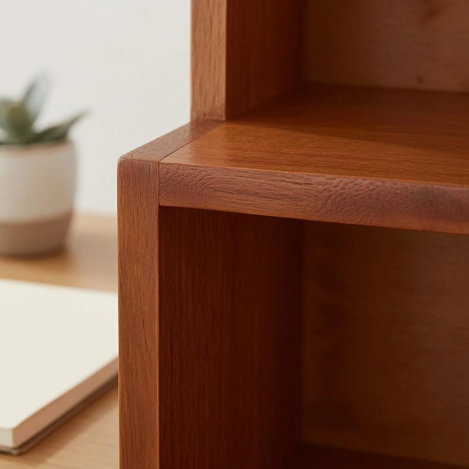Trapezoidal Desk Organizer Pine Wood Wood Wooden Cubby Organizer Open Cube Shelf Broad Base 9-Cube Bookshelf Sturdy