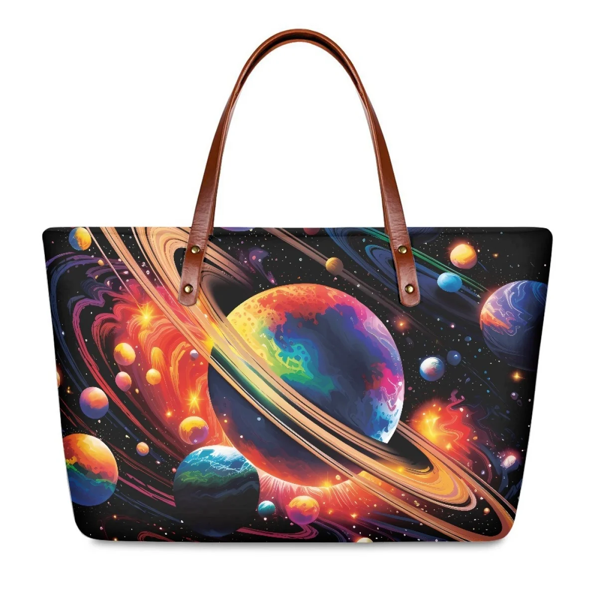 Noisydesigns Sky Planet Print Women Top Handbag Lady Shoulder Purses Totes Luxury 2024 Bolsa Para Mujer Club Party Dropshipping