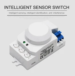 Interruttore sensore intelligente 220V 5.8G sensore di movimento interruttore luce 360 gradi Radar sensore di movimento del corpo interruttore della luce rilevatore di movimento del corpo