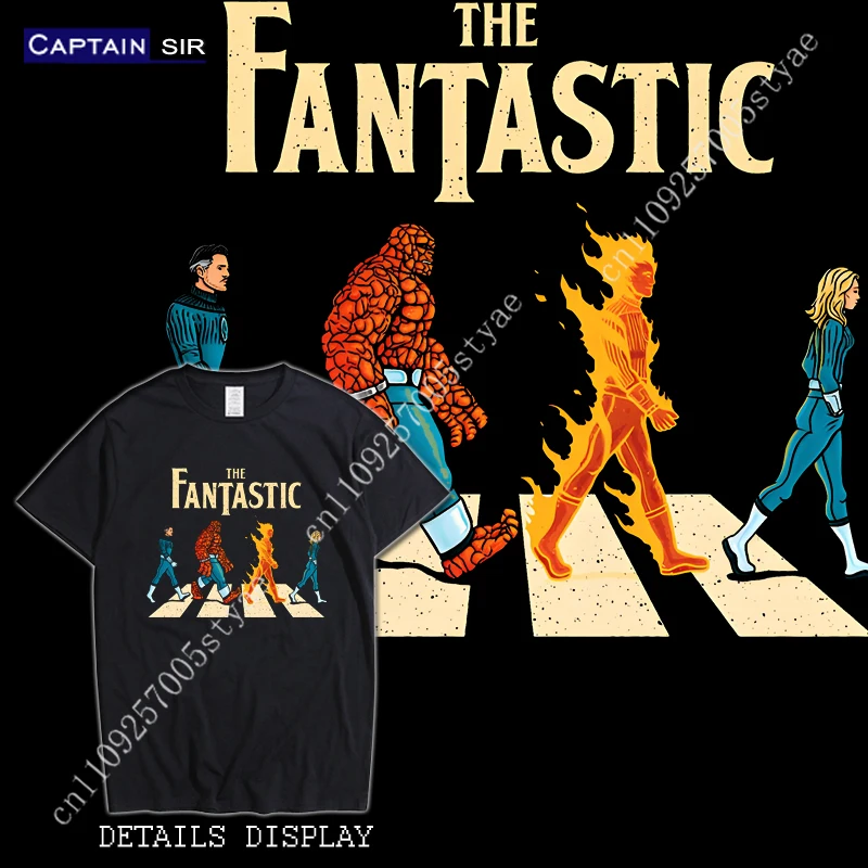 

Marvel Fantastic Four T-shirt Short-sleeved Men's Deadpool Korean Version Summer Trendy Brand Joint Half-sleeved Short-sleeved