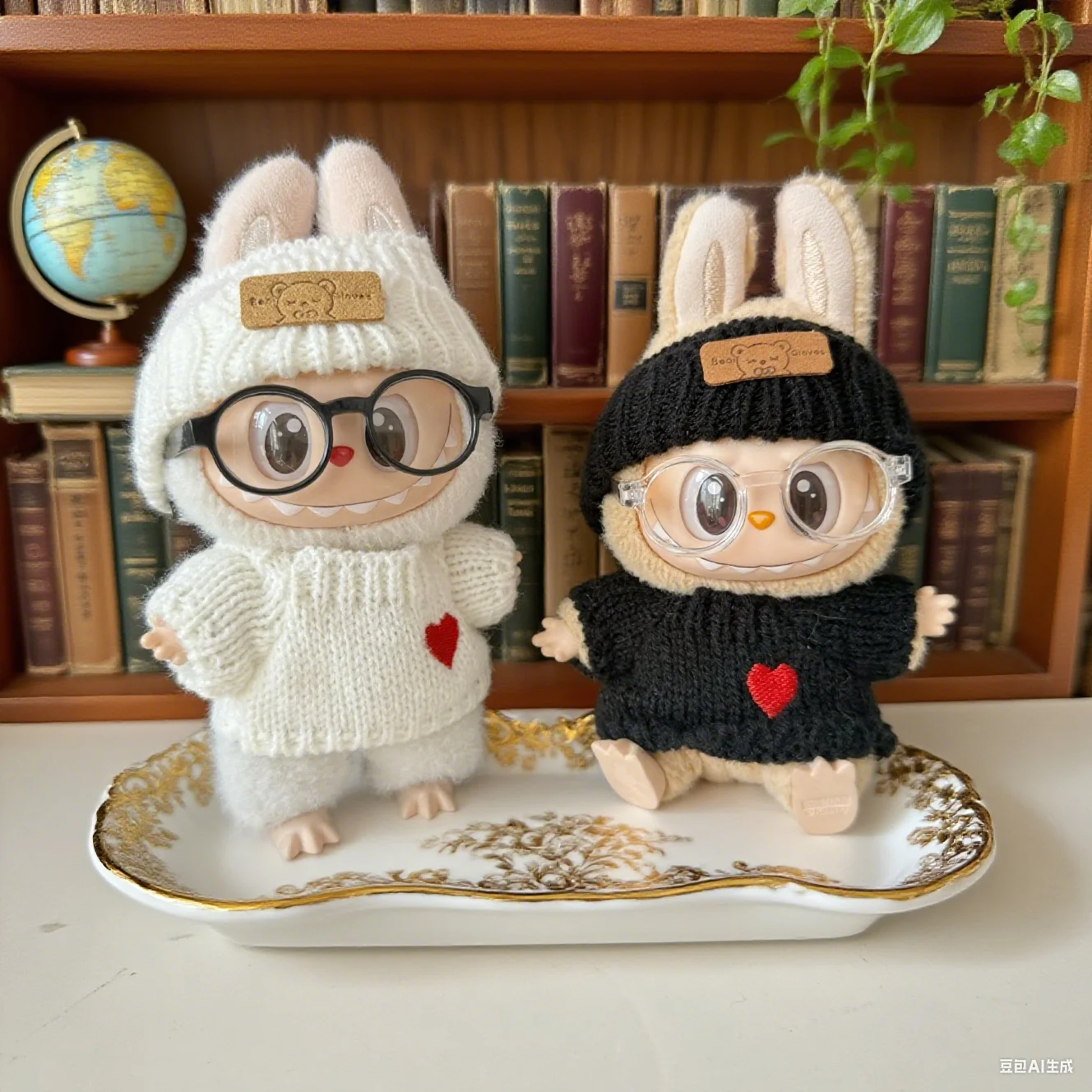 

For 17cm Labubu Macaron Doll Outfit Set with Plush Toy Accessories Suitable DIY Doll Clothes Fashion Decoration V1-V3