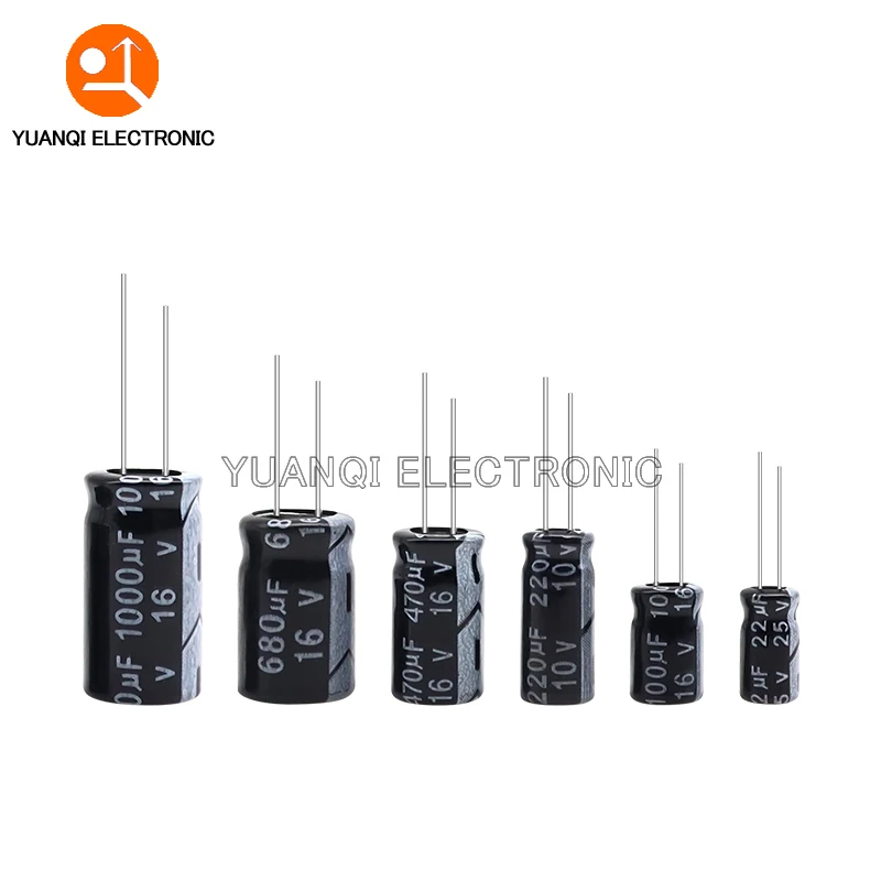 500 sztuk/partia 0.1UF-1000UF 24 wartości Mix 16V-50V Aluminiowy Kondensator Elektrolityczny Zestaw Mieszany i Pudełko do Przechowywania