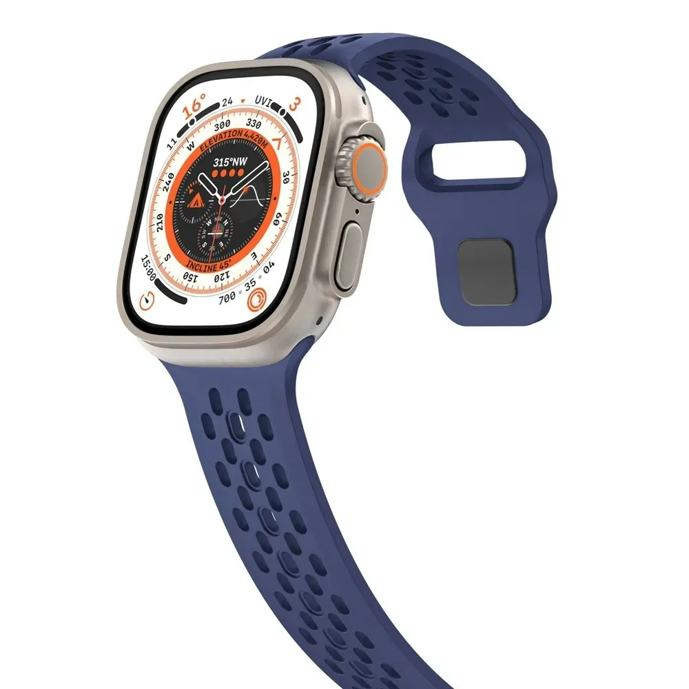 Спортивный силиконовый ремешок для Apple Watch Band 46 мм 45 мм 44 мм 42 мм 49 мм 41 мм 40 мм Браслет iWatch Series 10 Ultra 9 8 7 6 5 4 SE