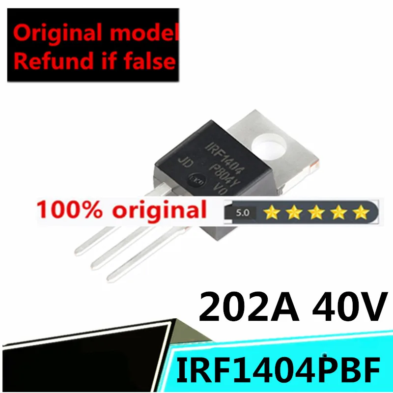 

brand 10PCS original genuine IRF1404PBF IRF1404 TO-220 N-channel 40V/202A in-line MOSFET