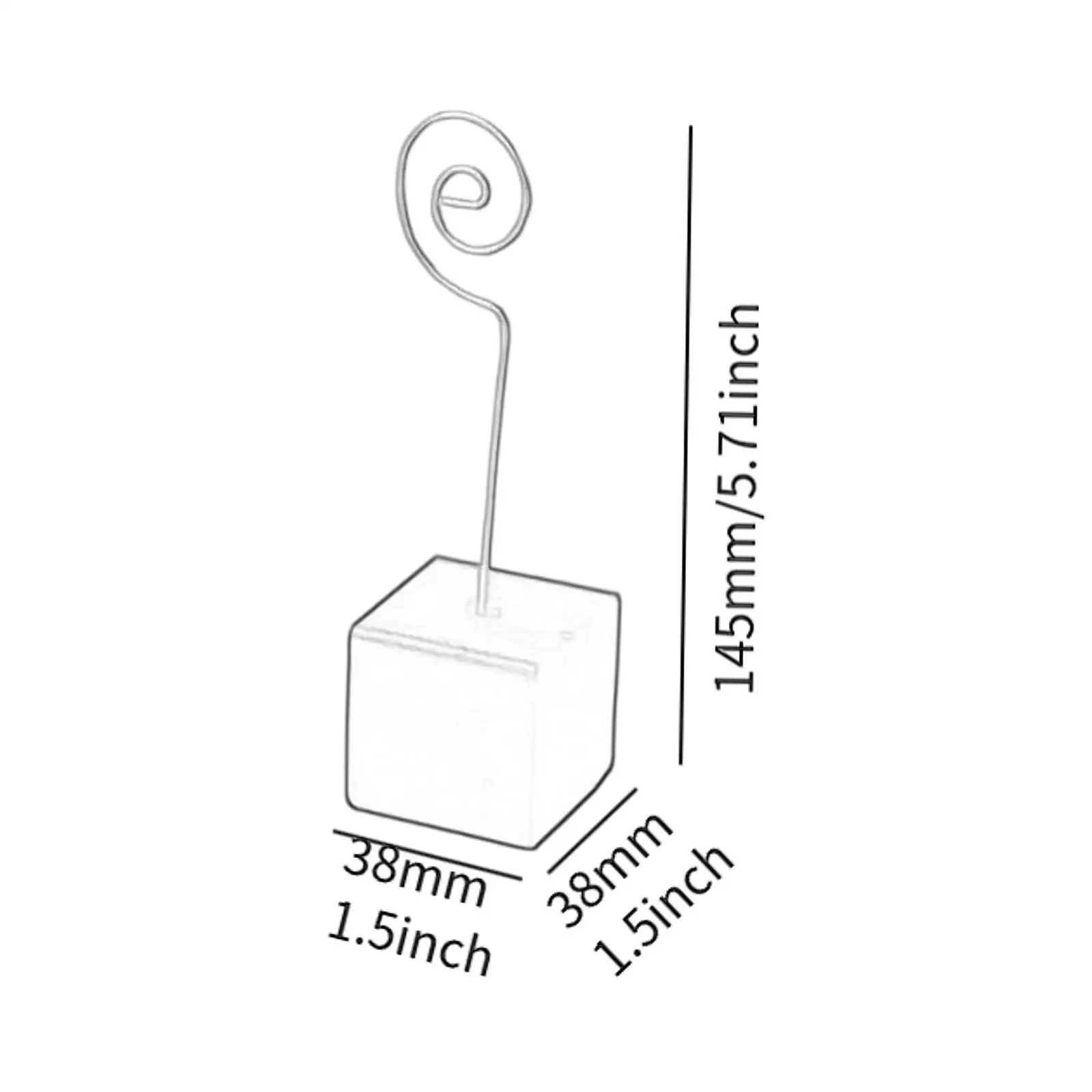 10 Pieces Table Number Holder Cardholder with Wooden Base Multifunction Decor Note Photo Stand Table Menu Clip for Graduation