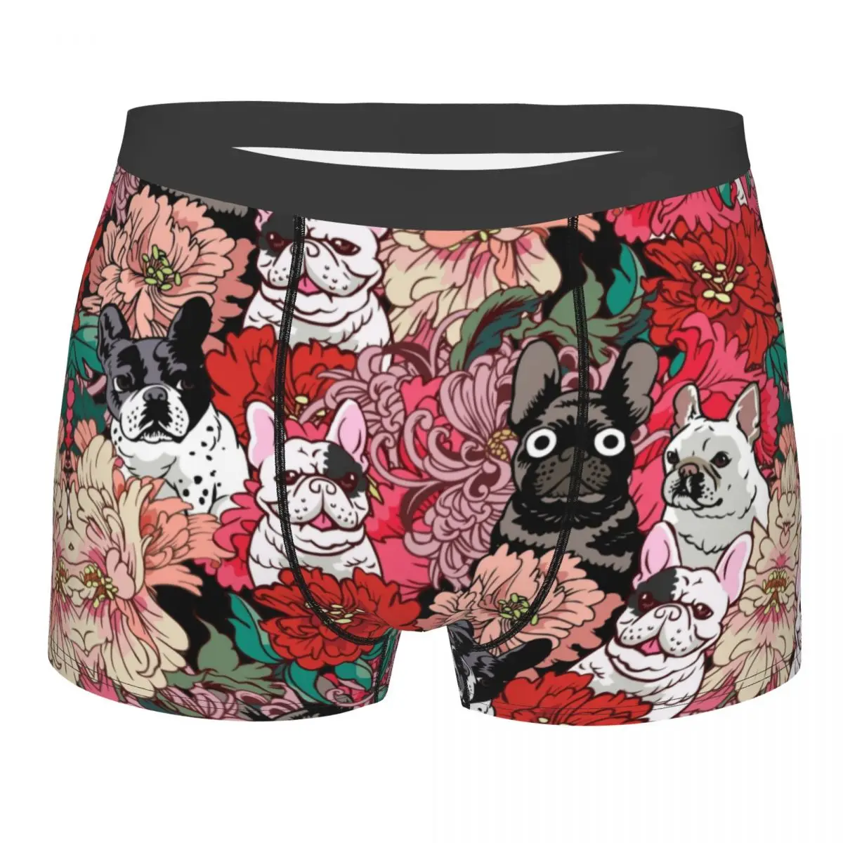 

Custom French Bulldog Flowers Underwear Men Print Frenchie Dog Lover Boxer Shorts Panties Briefs Soft Underpants