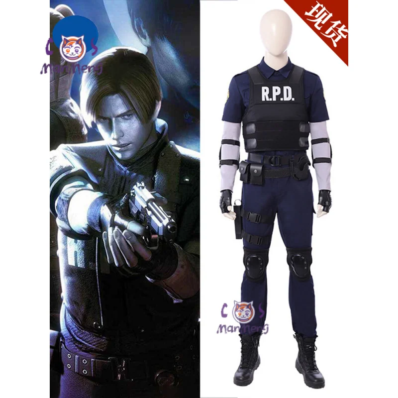 Resident 4 Remake Leon S Kennedy Evil Cosplay Costume Jacket Coat Tops Pants Man Fantasia Outfits Halloween Party Suit