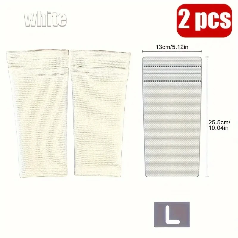 2 Stück Fußball-Schienbeinschoner mit Tasche, Kompressions-Wadenstulpen für Fußball, Sportliche Schienbeinschoner-Socken – Detail 3