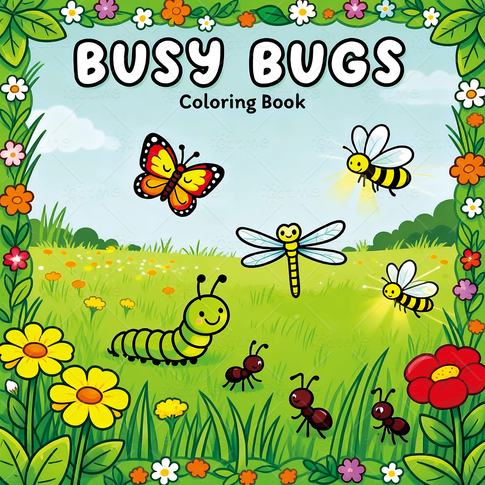 BUSY BUGS Coloring Book for Adults Featuring Cute Cozy Daily Activities for Relaxation (Cozy Spaces Coloring)