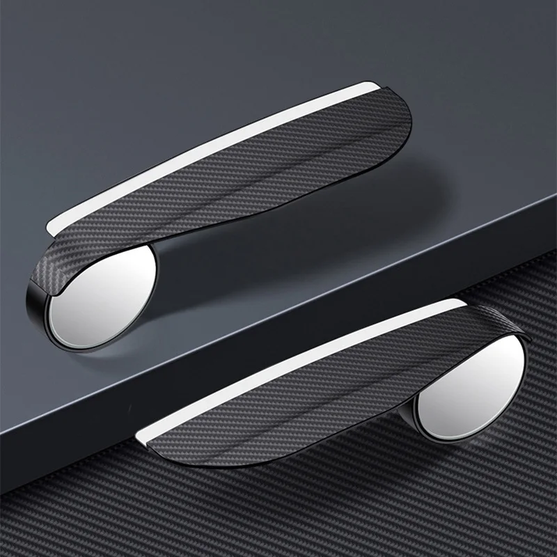 Car Rearview Mirror Rain Shield with Two White Lines and Rain Protection Function, Small Round Rearview Mirror Rain Shield, Blind Spot Rearview Mirror, Reversing Rearview Mirror Rain Cover