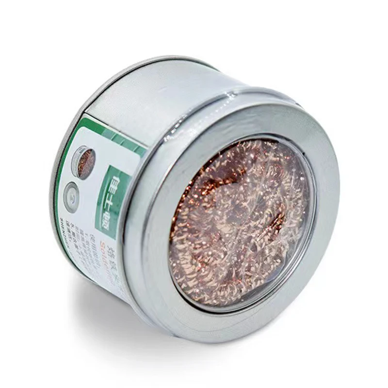 Soldering Iron Head Cleaning Ball Desoldering Soldering Tip Mesh Filter Rinsing Jet Nozzle Copper Wire For Remove Welding Slag