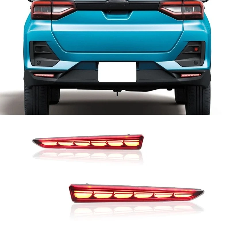 For Toyota RAIZE for DAIHATSU ATIVA 2019-2021 Car LED Rear Bumper Light Reflector Driving Brake Lights DRL Dynamic Turn Signal
