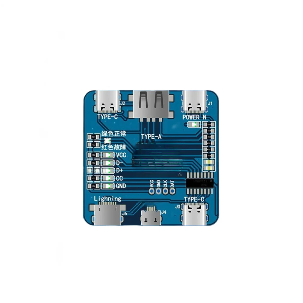Data and Charging Cable USB Tester with LED Indicator System for Fast Diagnostics Supports Type C Small USB and USB Cable Types