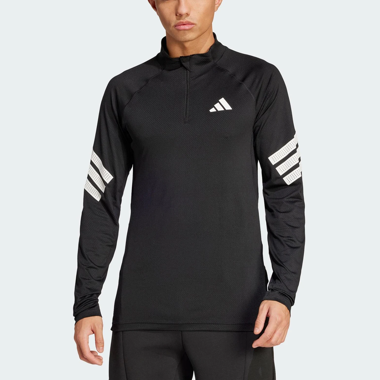 

Adidas genuine genuine Men's Gym Training Half-zip Long-sleeve T-shirt JW7567