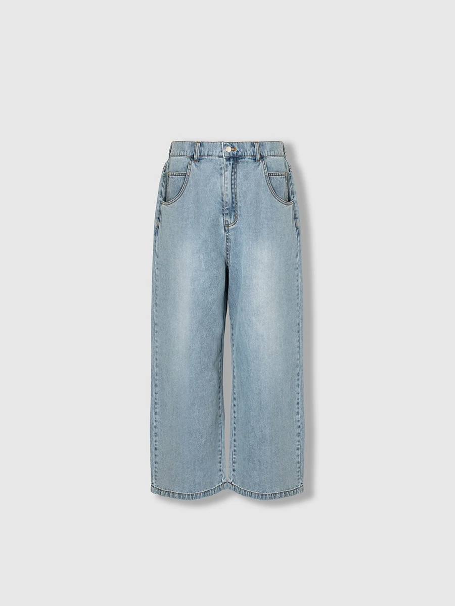 

Джинсы с широкими штанинами больших размеров для женщин, весенняя мода, облегающие джинсовые брюки с высокой талией, удобные хлопковые брюки прямого кроя в корейском стиле