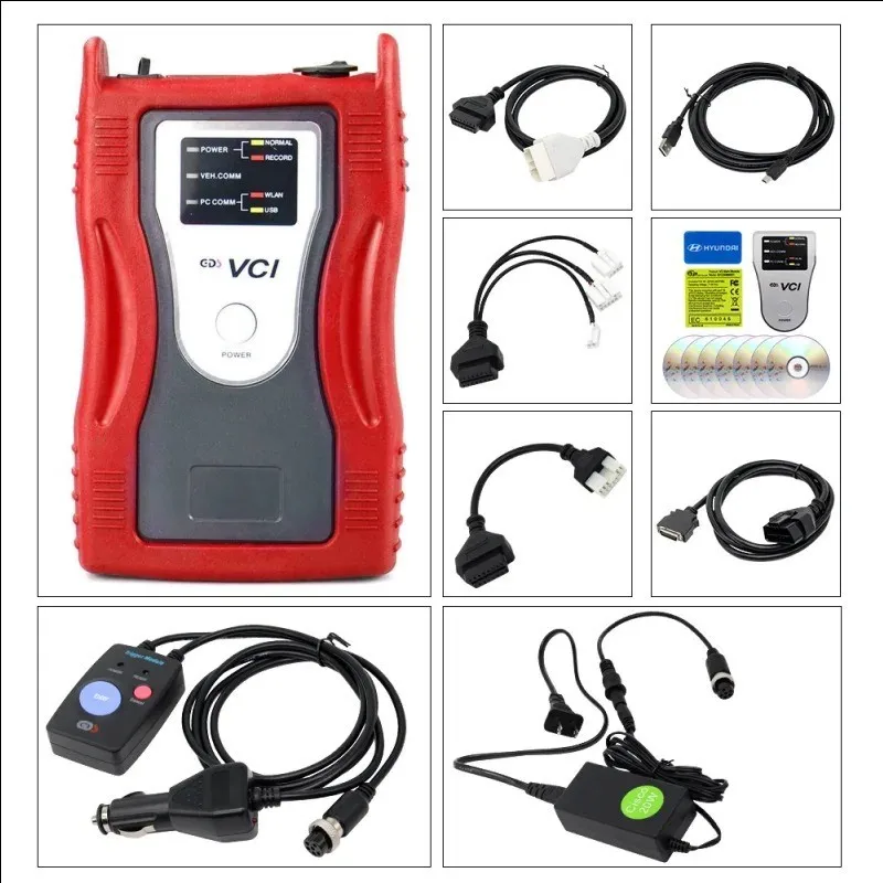 For H-y-undai K-ia GDS VCI Diagnostic Tool OBD2 Scan Tools Interface with Trigger Module Connector Flight Record optional