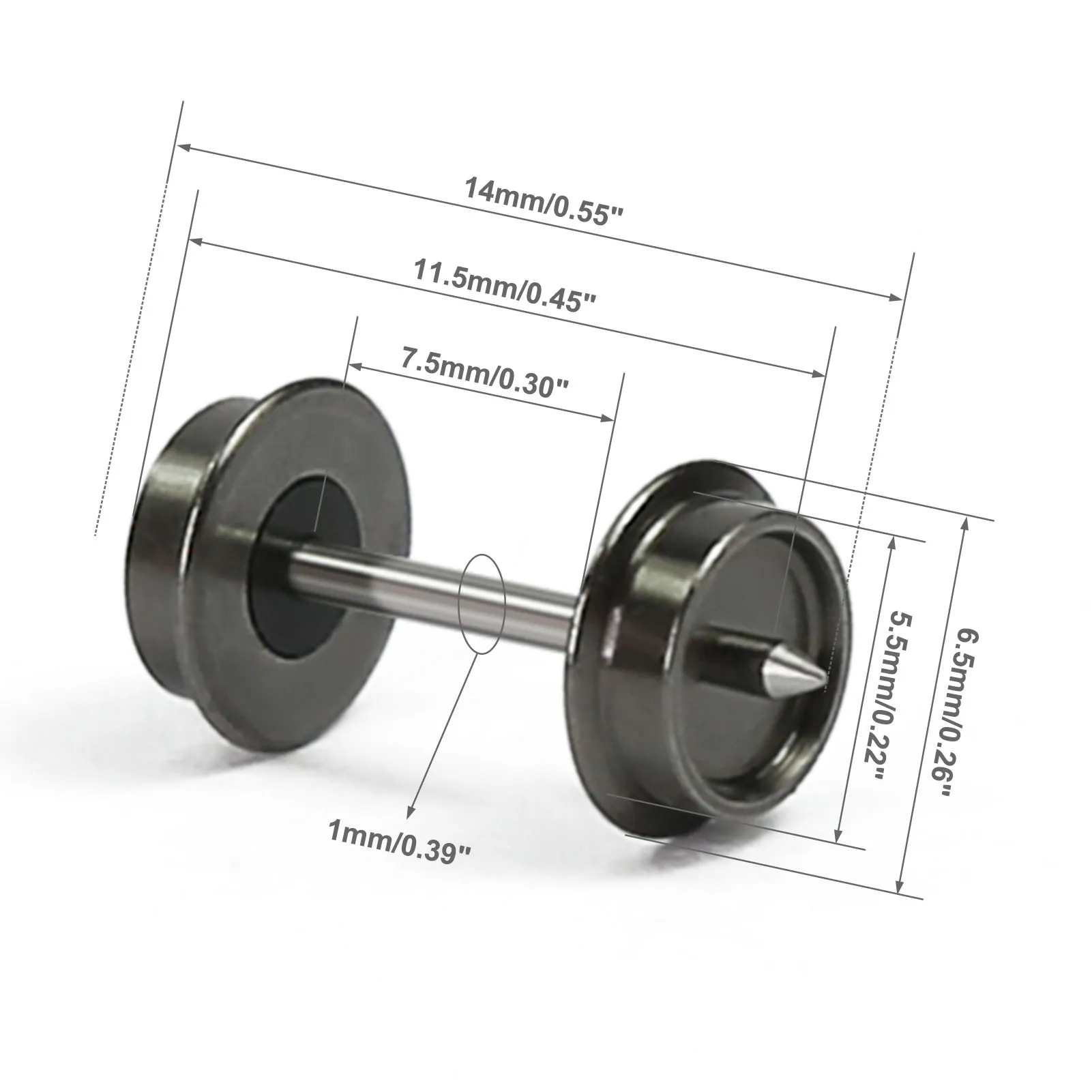 Evemodel 4pcs N Scale 1:160 Roller Bearing Truck Bogies 33
