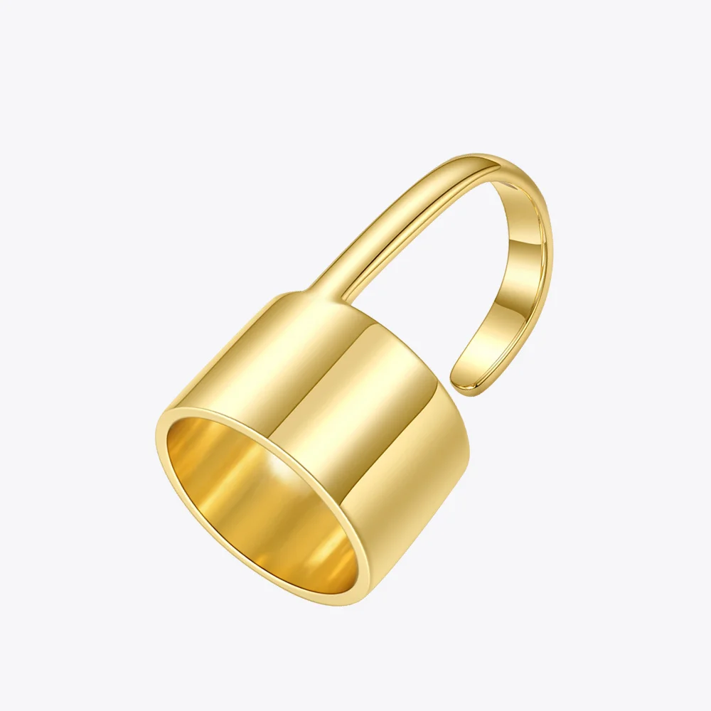 ENFASHION Geometric Finger Nail Rings For Women Gold Color Ring Chain 2021 Hollow Wide Anillos Fashion Jewelry Gift R214091