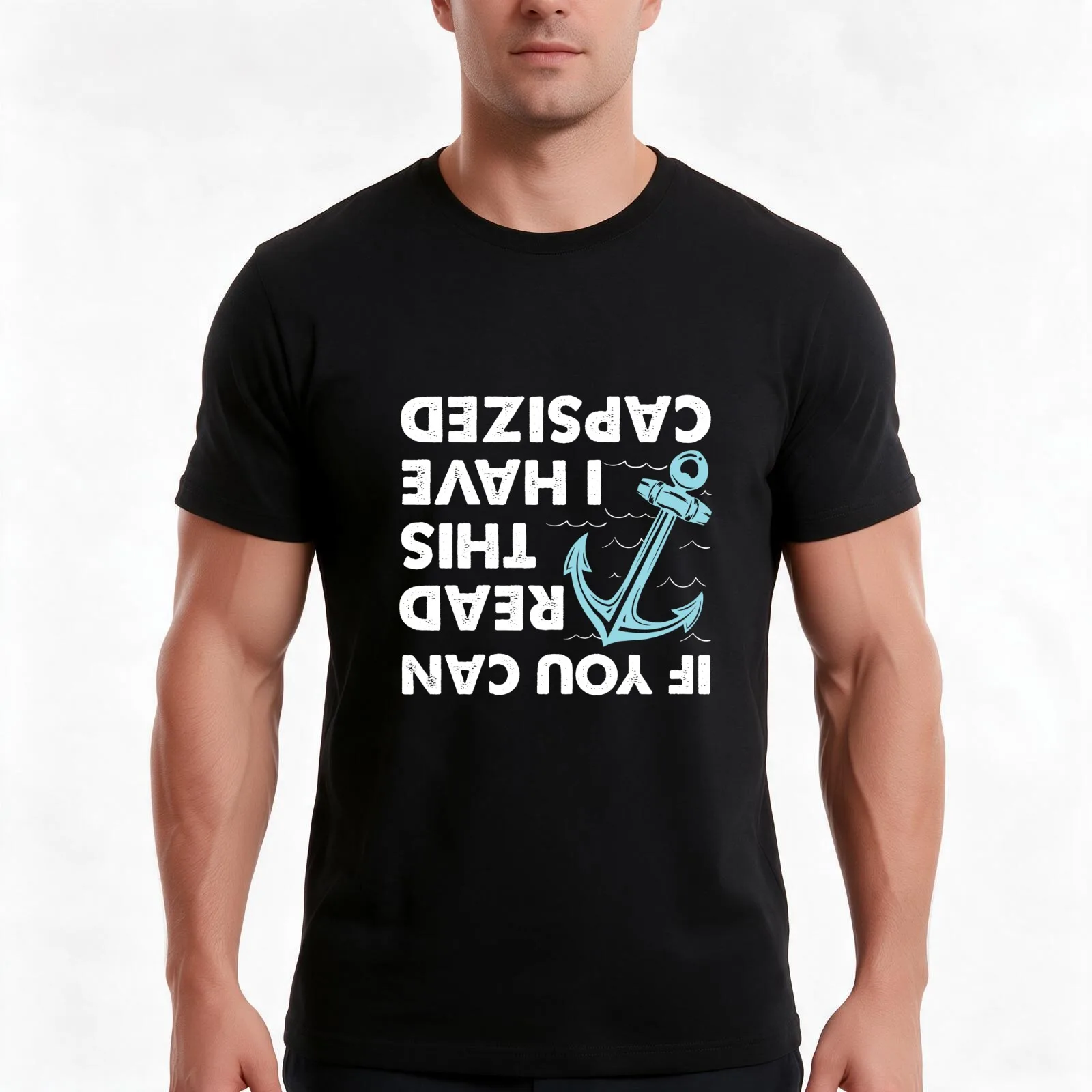 If You Can Read This, I Have Capsized I Men Woman Kids Gifts I Funny Sailing Shirt T-Shirt, Summer Casual Cotton Tee