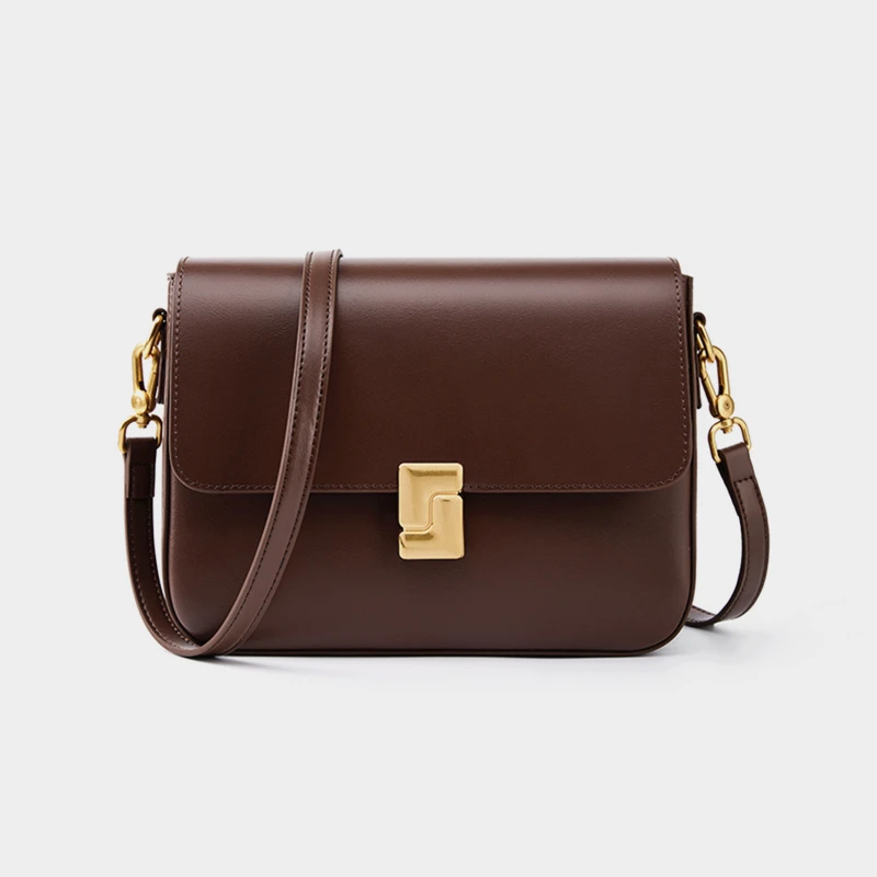 

Hifashion Cowhide Genuine Leather Small Shoulder Crossbody Bags For Women 2026 Luxury Designer Box Purses Square Ladies Handbags