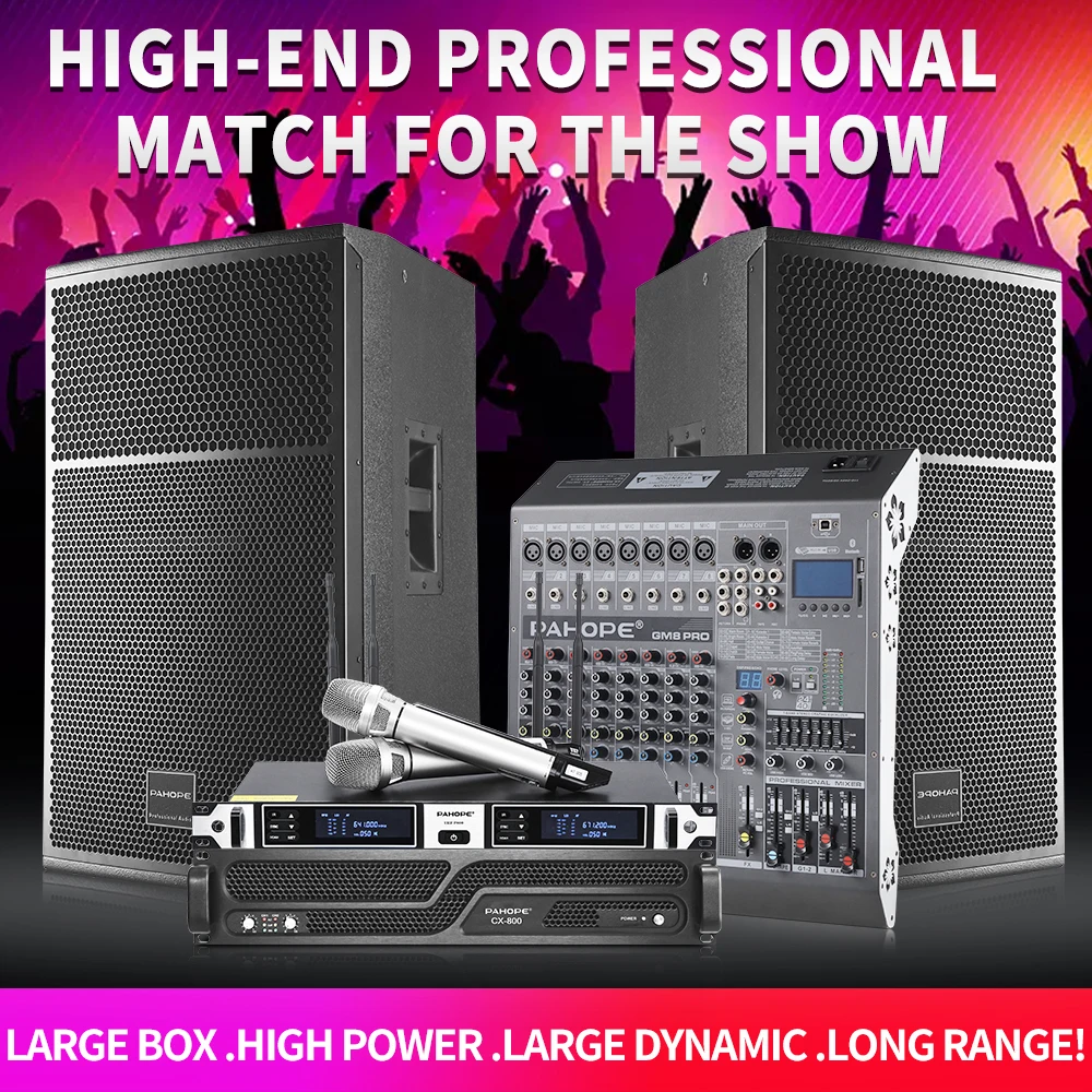 Professional Stage Sound Set 15 Inch Outdoor Large-scale Performance Wedding Karaoke Bar Meeting Speaker Equipment
