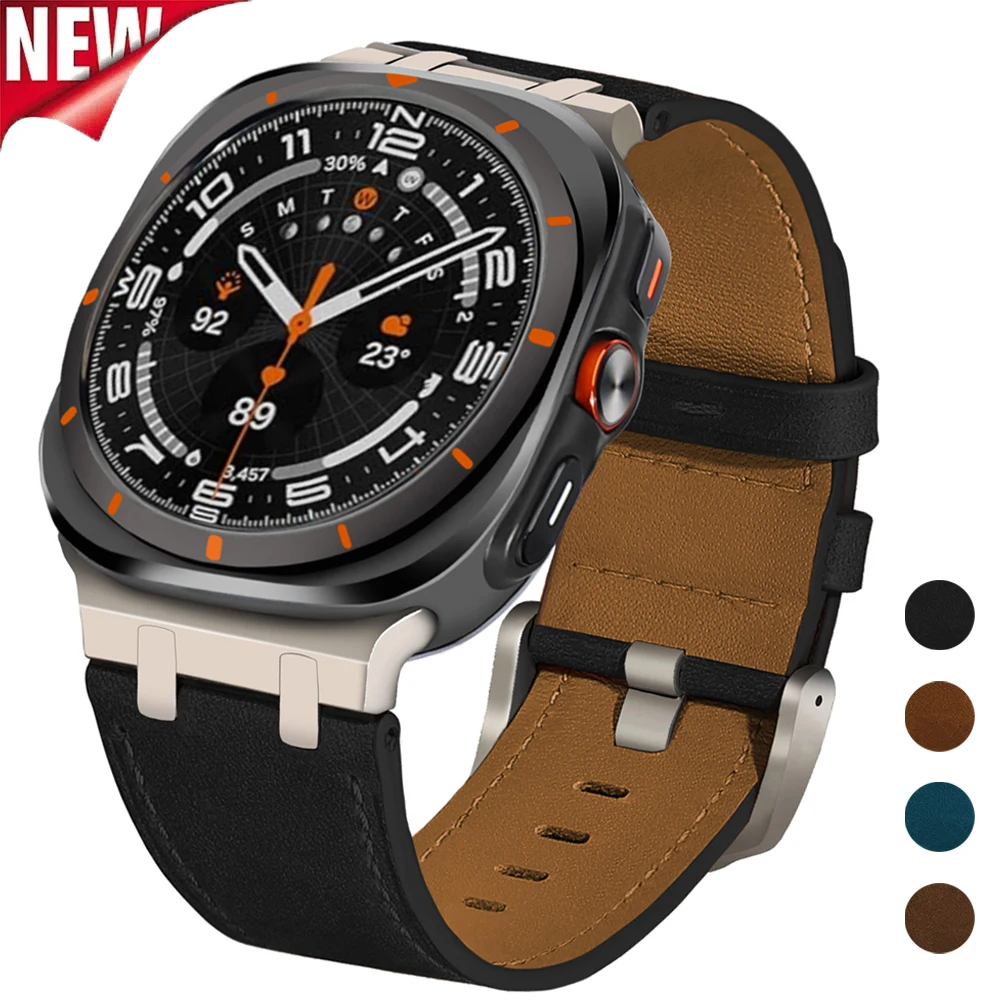 Dla SAMSUNG GALAXY ULTRA 47MM QuickFit Men Luksusowy pasek biznesowy Correa Dla Samsung Galaxy Watch Ultra 47mm Skórzana bransoletka
