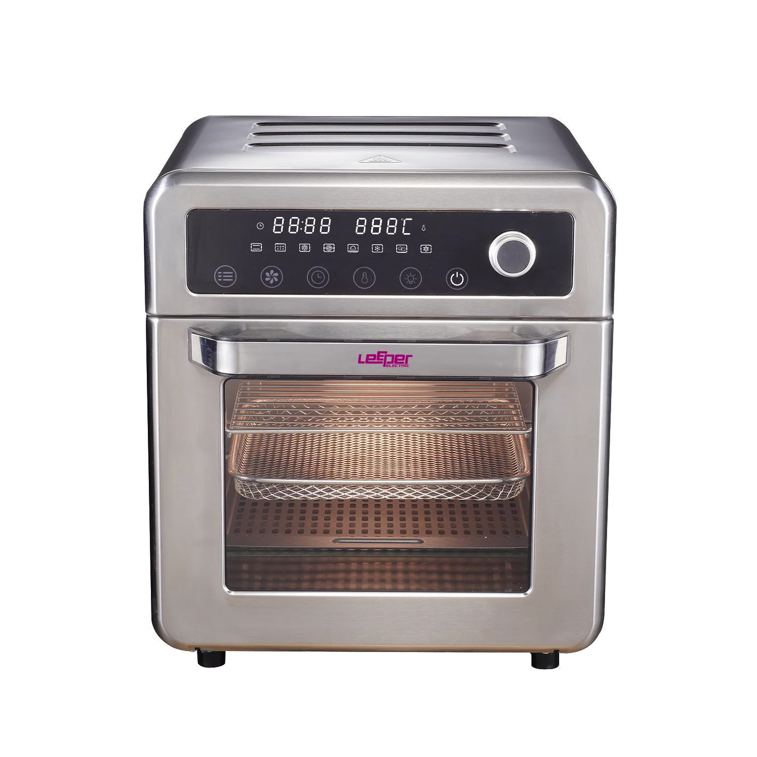 2025 عنصر تسخين الهالوجين الأكثر مبيعًا 1700 وات مع 12 دليل طهي مسبقًا 12 لتر فرن مقلاة هوائية