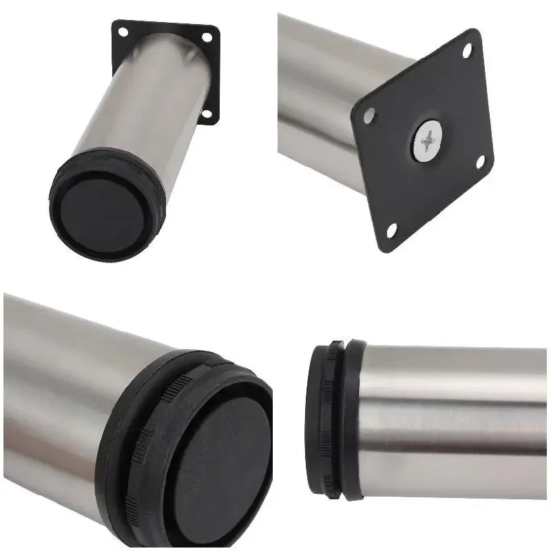 4 قطعة 5-25 سنتيمتر الأثاث قابل للتعديل أريكة سرير الساق الفولاذ المقاوم للصدأ الجدول أريكة تتحول لسرير خزانة قدم القدم الساقين استبدال المعادن القدم