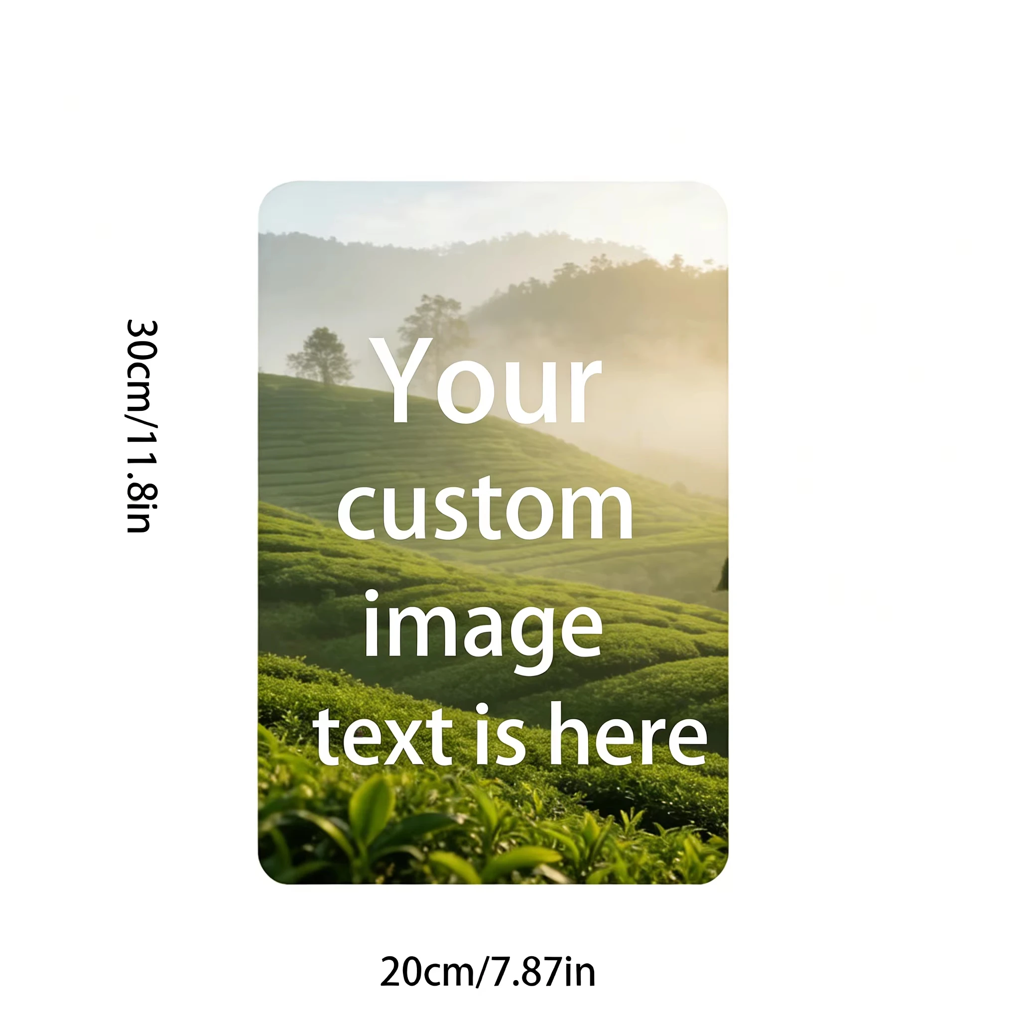 Personalized Custom Metal Tin Sign 20x30cm, Upload Your Photo Text Logo, Vintage Rounded Corner Aluminum Plaque Pre-drilled Hole