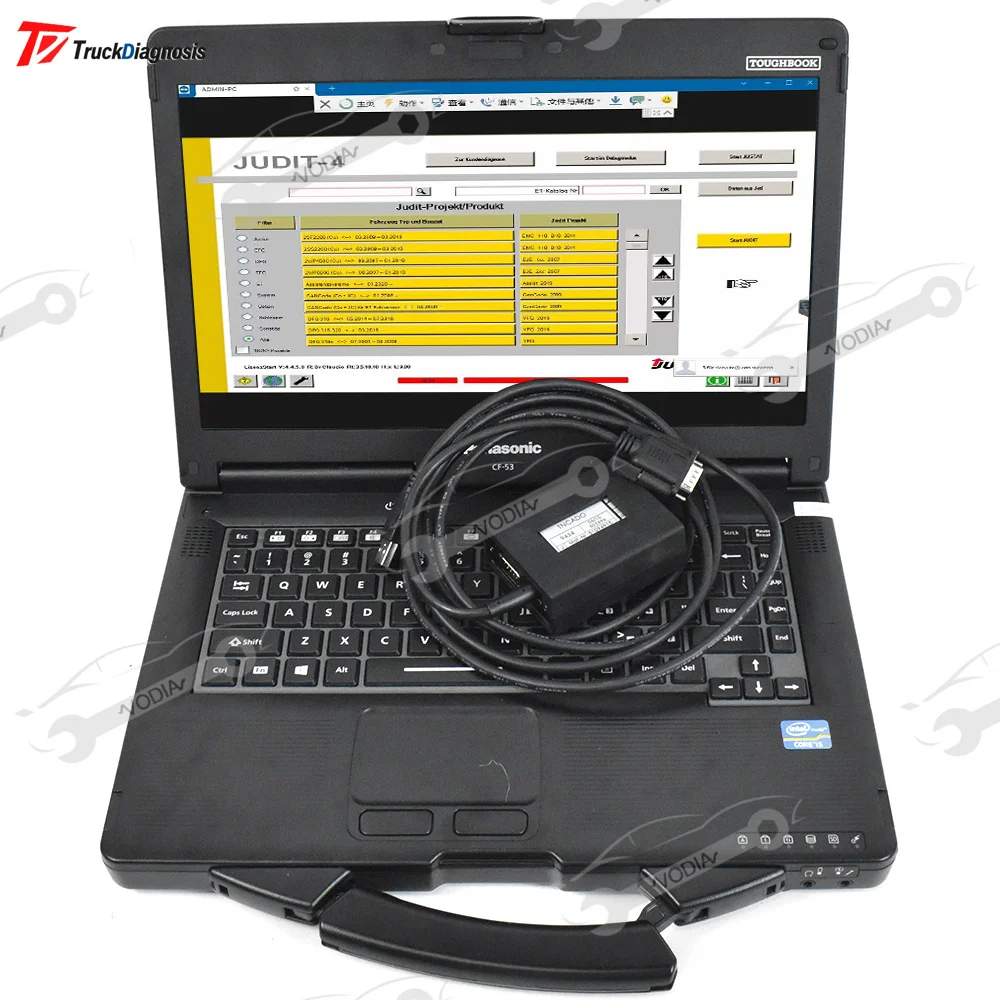 CF53 LAPTOP for JUNGHEINRICH FORKLIFT INCADO DIAGNOSTIC INTERFACE USB CONNECT CABLEJUDIT FORKLIFTS DIAGNOSIS TOOL