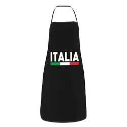 Unisex Flag Of Italy Bib Apron Adult Women Men Chef Tablier Cuisine for Kitchen Cooking Italian Patriotic Baking