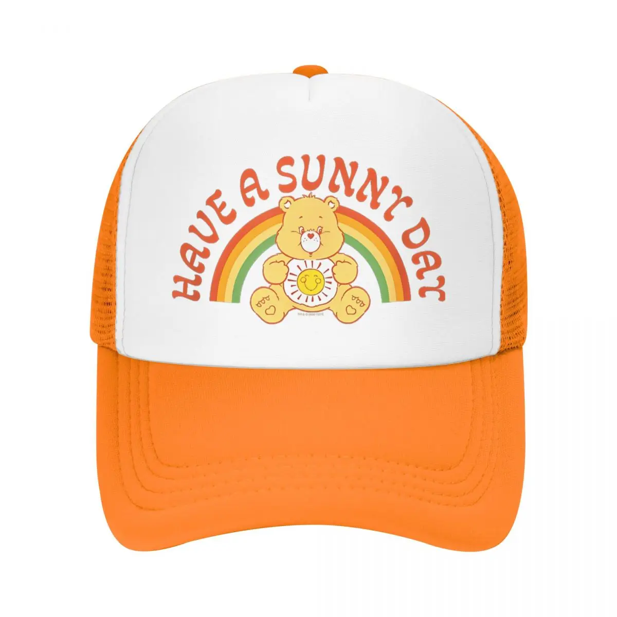 

Care Bears Funshine Bear Have A Sunny Day Rainbow Caps Hip-Hop Baseball Caps Snapback Caps Hats Trucker Adjustable Racing Cap