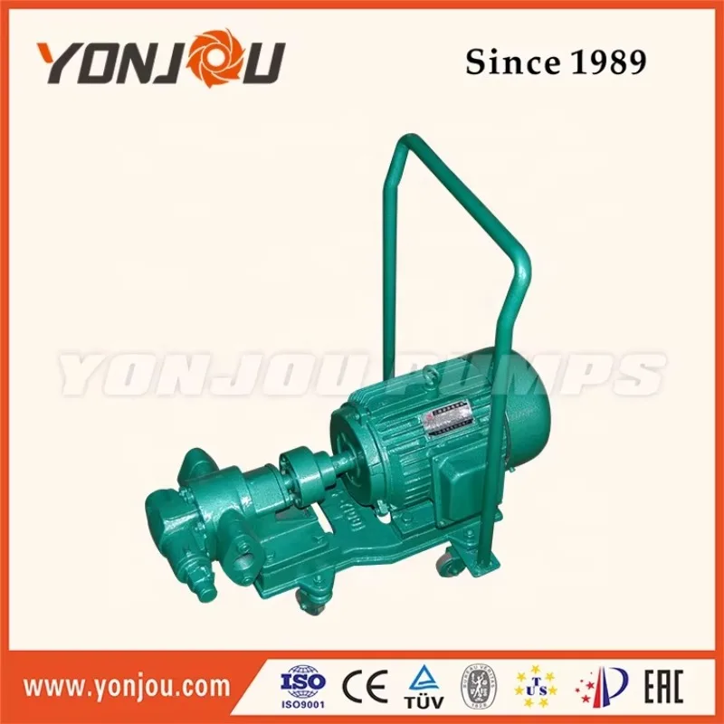 YONJOU KCB Electric Motor Oil Transfer Gear Pump Set With Trailer Series Stainless Steel Ce High Pressure OEM 1.5~400 Kw 3/4~14