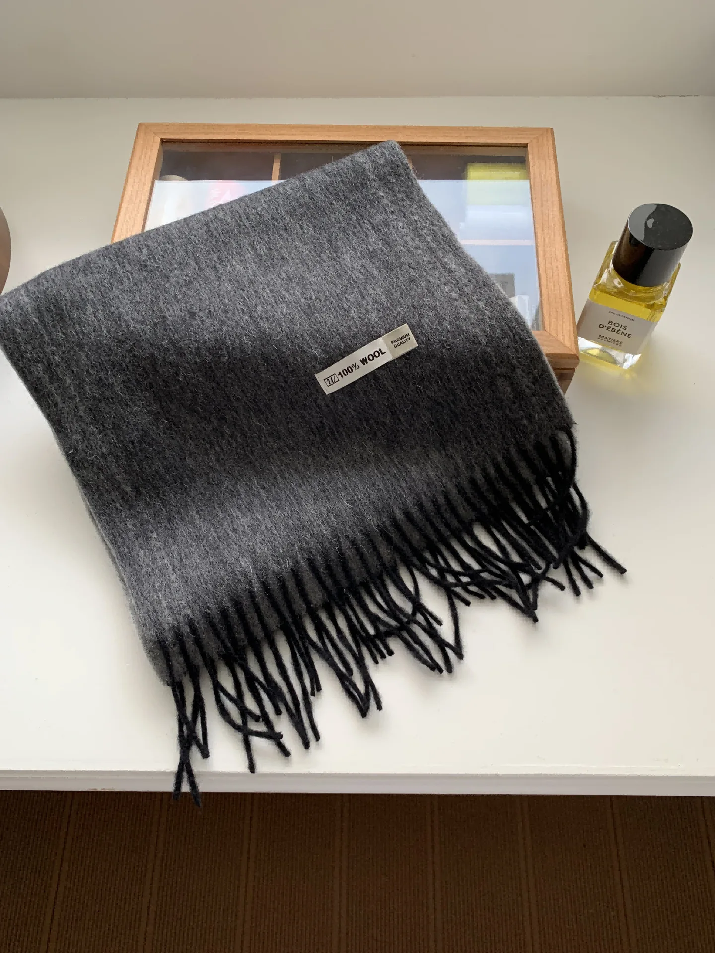 New treasure 100% Australian wool high-end solid color simple double-sided scarf versatile warm couple scarf