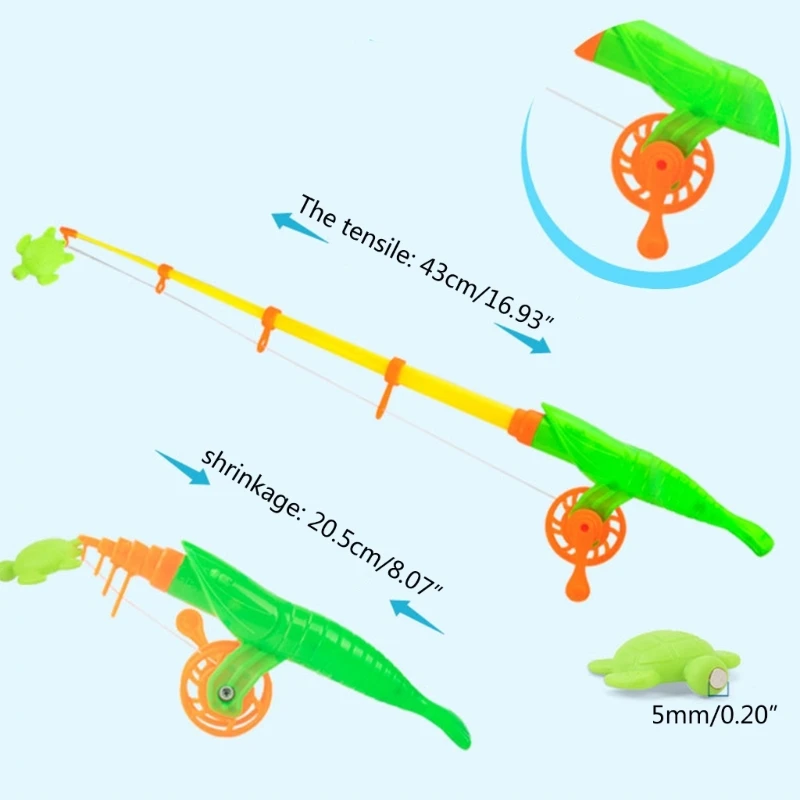 자기 낚싯대 플라스틱 부동 물고기 유아 바다 동물 게임 어린이를위한 교육 학습 장난감