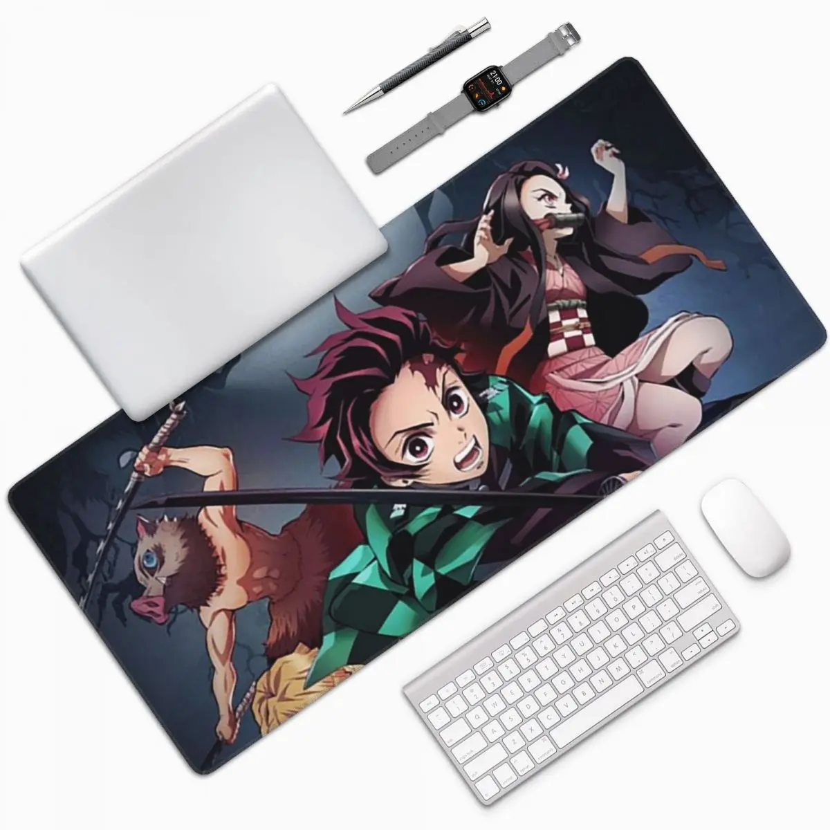 

Demon Slayer Anime Large Mouse Pad Computer Keyboard Mouse Mat Gamer PC Laptop Desk Mat Office Accessories Table Mats