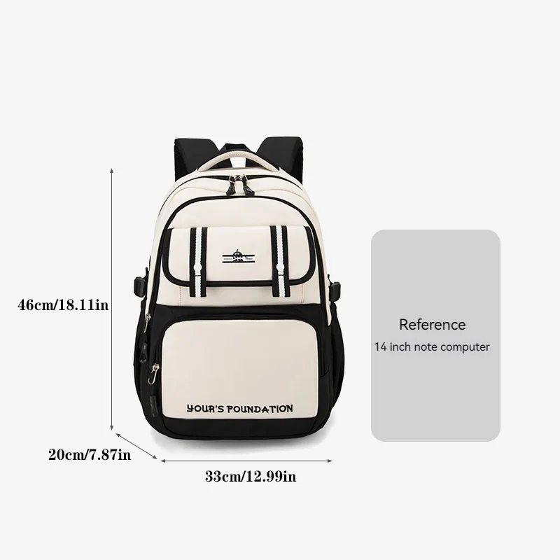 Mochila escolar Babu Bean para estudiantes de secundaria femenina, mochila INS Sen Simple y transpirable de gran capacidad