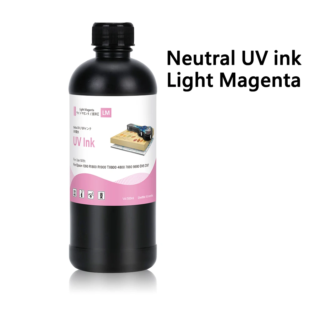 Winnerjet 500ML UV-inkt voor DX5 DX6 DX7 TX800 XP600 printkop voor Epson 1390 L800 L1800 R1800 printerinkt voor alle UV-printers