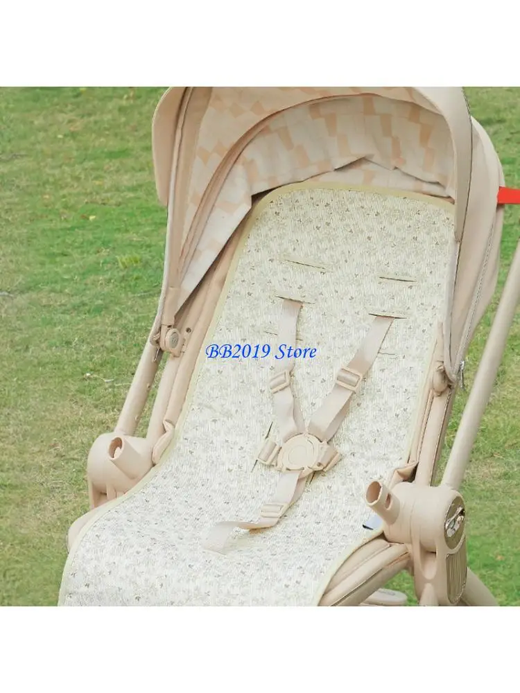 Q0KB Infant Pram Cart Mat Ice Silk Technology Quick Dry And Soft Pushchair Pad Perfect For Traveling With Baby