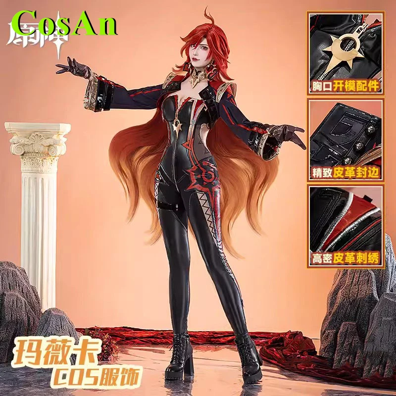 CosAn Genshin Impact Mavuika Pyro Archon Cosplay Costume Game NiuSkin Role Play Clothing Girl Adult Female