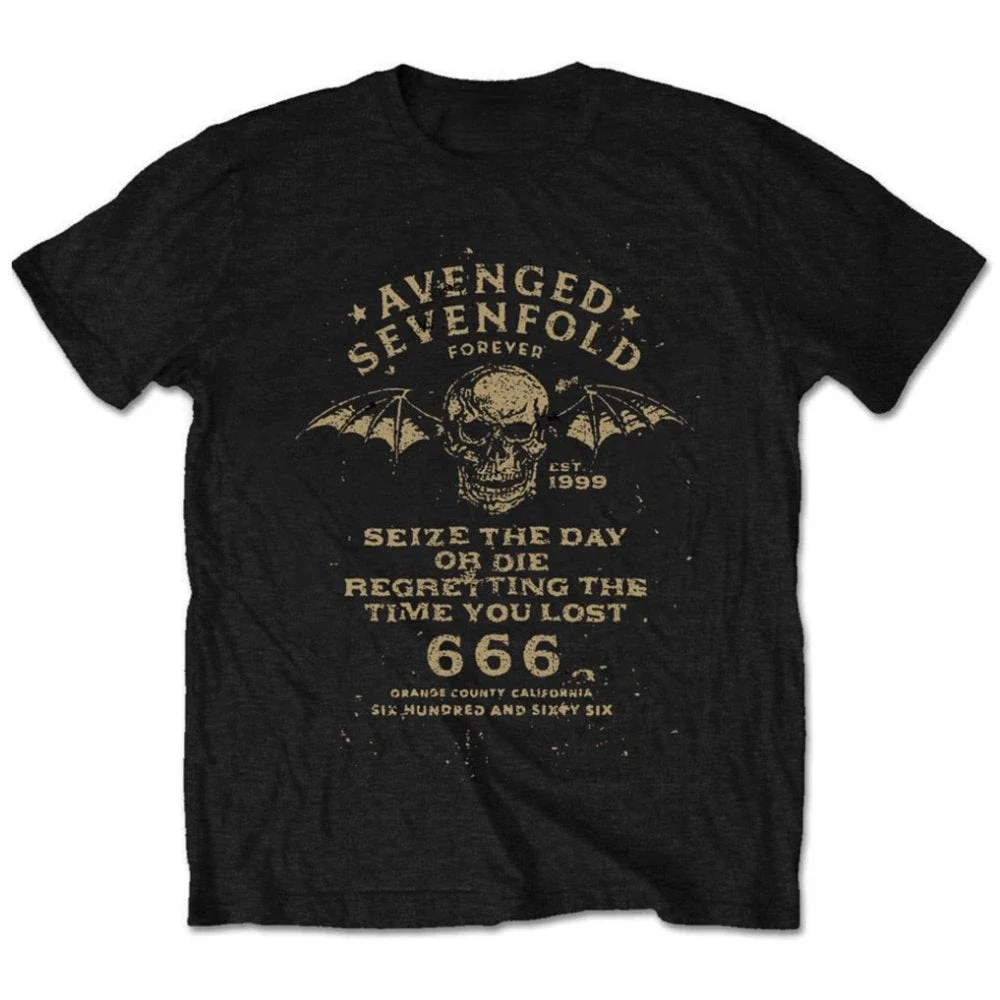 Logo Avenged Sevenfold Band T-Shirt 100% Cotton Graphic Tee Men Women Summer Streetwear Top