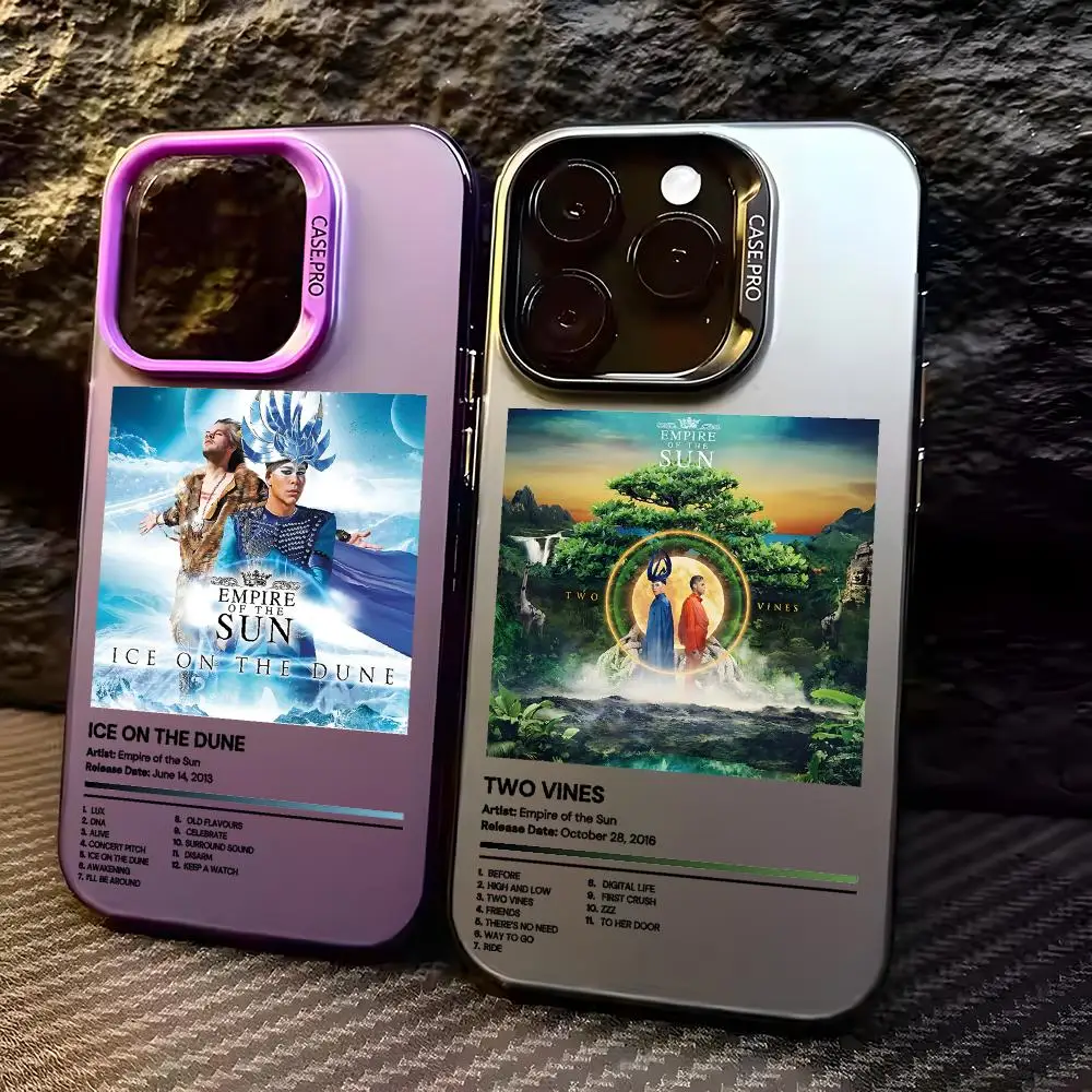 Band E-Empire of the Sun Phone Case For iPhone 18 17 16 15 14 13 12 11 Pro Max Designer Matte Laser Aurora Funda Phone Case