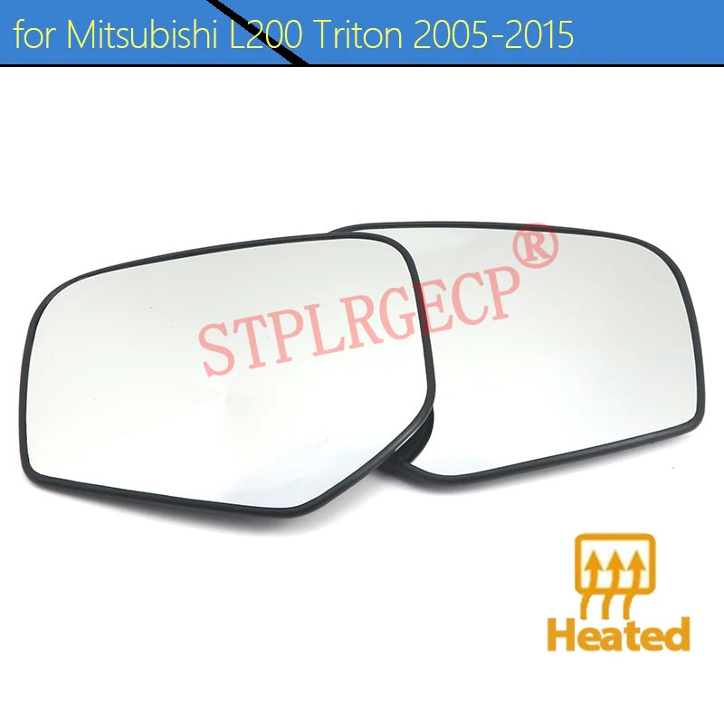 Driver Rearview Side Mirror Lens Door Wing Mirrors Glass with Heating Parts for Mitsubishi L200 Triton 05-15 Pajero Sport 08-17