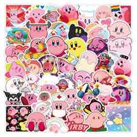 100/50PCS Cute Kirby Anime Graffiti Sticker Kawaii Toy Stationery Daily Home Decor DIY Mobile Phone Case Waterproof Sticker