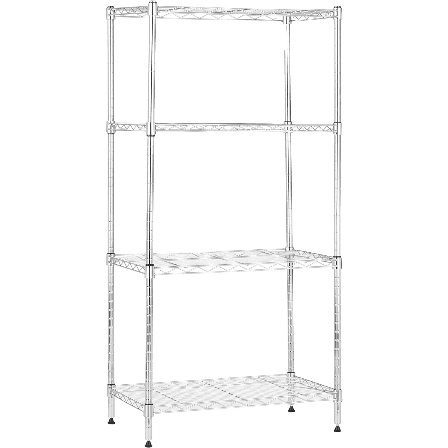 

Amazon Basics 4-Shelf Adjustable, Storage Shelving Unit, (200 Pound Loading Capacity per Shelf), Steel Organizer Wire Rack