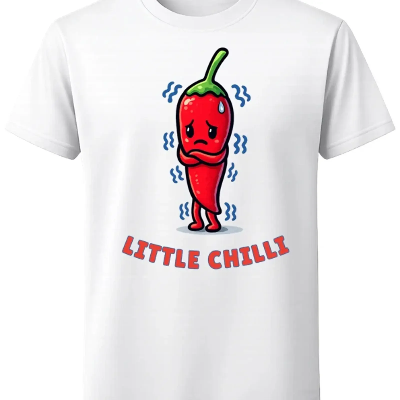 T Shirt Little Chili lustig Pfeffer Figur süß Essen Humor  vintage Washed Casual Comfortable streetwear designer clothes
